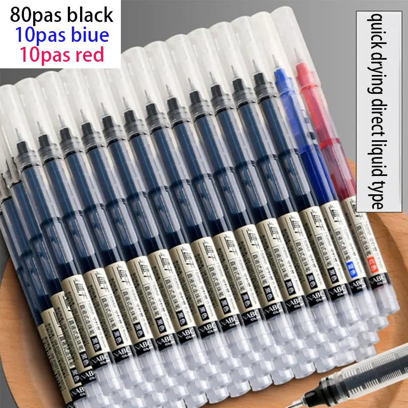 Ballpoint Pens Set: 24/40/80 Black + 3/5/10 Blue/Red | Smooth Writing for University, Office & School | Quick-Drying Ink, Comfor