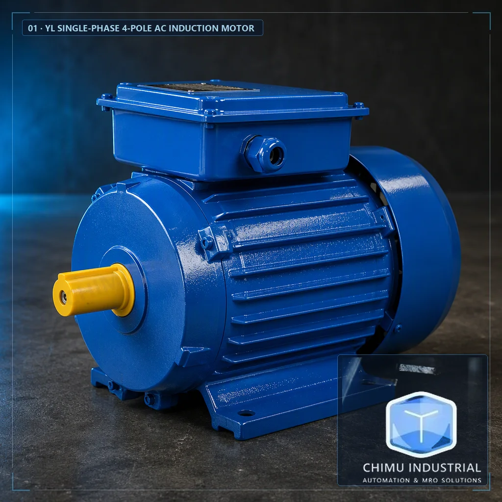 【CHIMU INDUSTRIAL】 YL Series Single Phase AC Induction Motor 110V 220V Dual Capacitor High Torque TEFC B3 Electric Motor