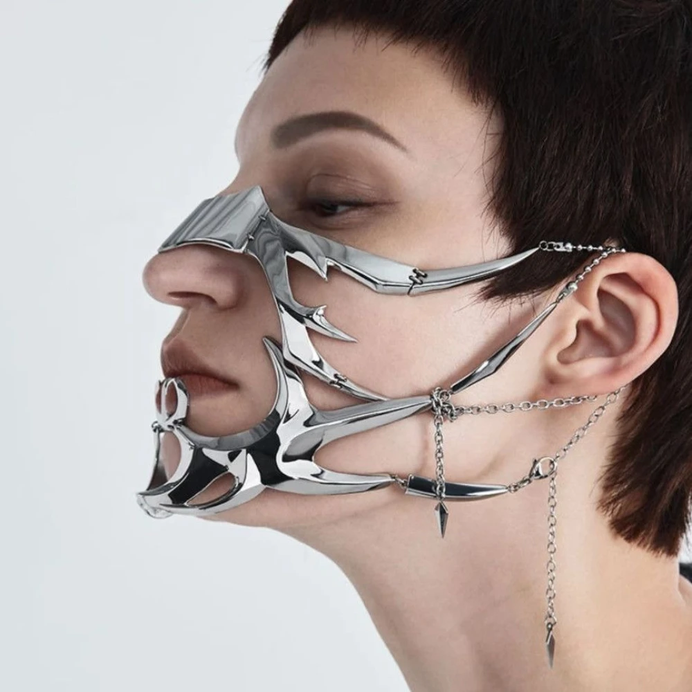 Fashionable dressing, nose and chin adornments, festive accessories, party and individualized outfits