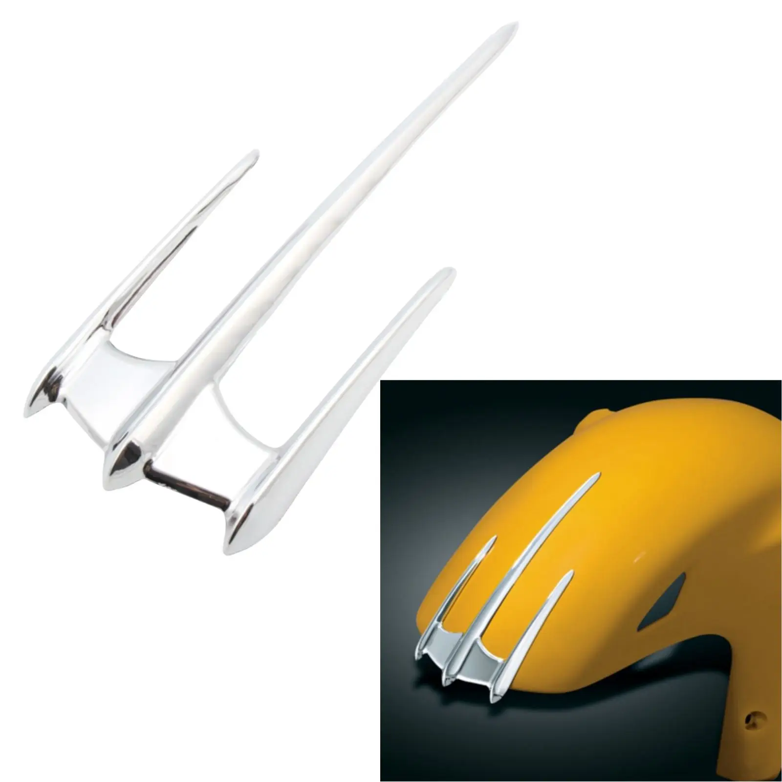 Para Yamaha XVS650/1100 V-Star XV1600/1700 Road Star XV1800 Stratoliner Novo Acabamento Cromado Decorativo para Para-lama Dianteiro