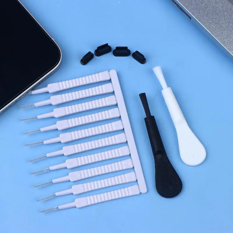 

Порт зарядки сотового телефона, пылезащитная заглушка с чистящей щеткой для 14, 13, 12, 8 Pro Max Plus, набор для чистки наушников типа C