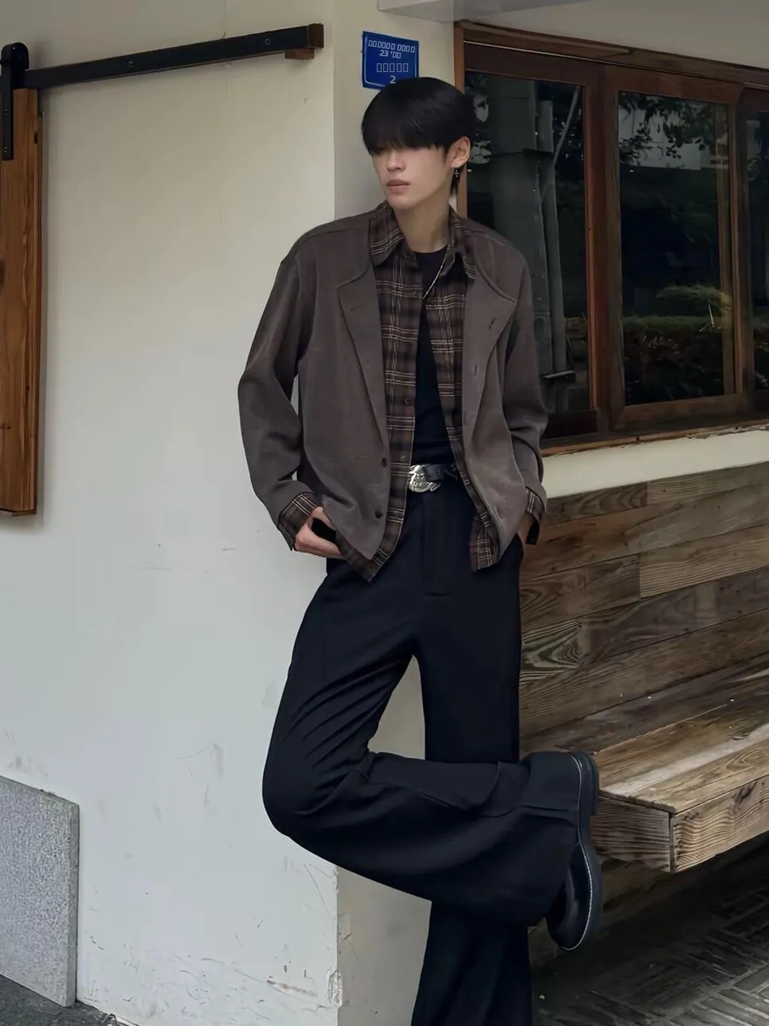 

Cleanfit Knitted irt Collar Jaet Fake Two-Piece Patchwork Design for Men And Women New Rich Sle Old Money Trend Casual ...