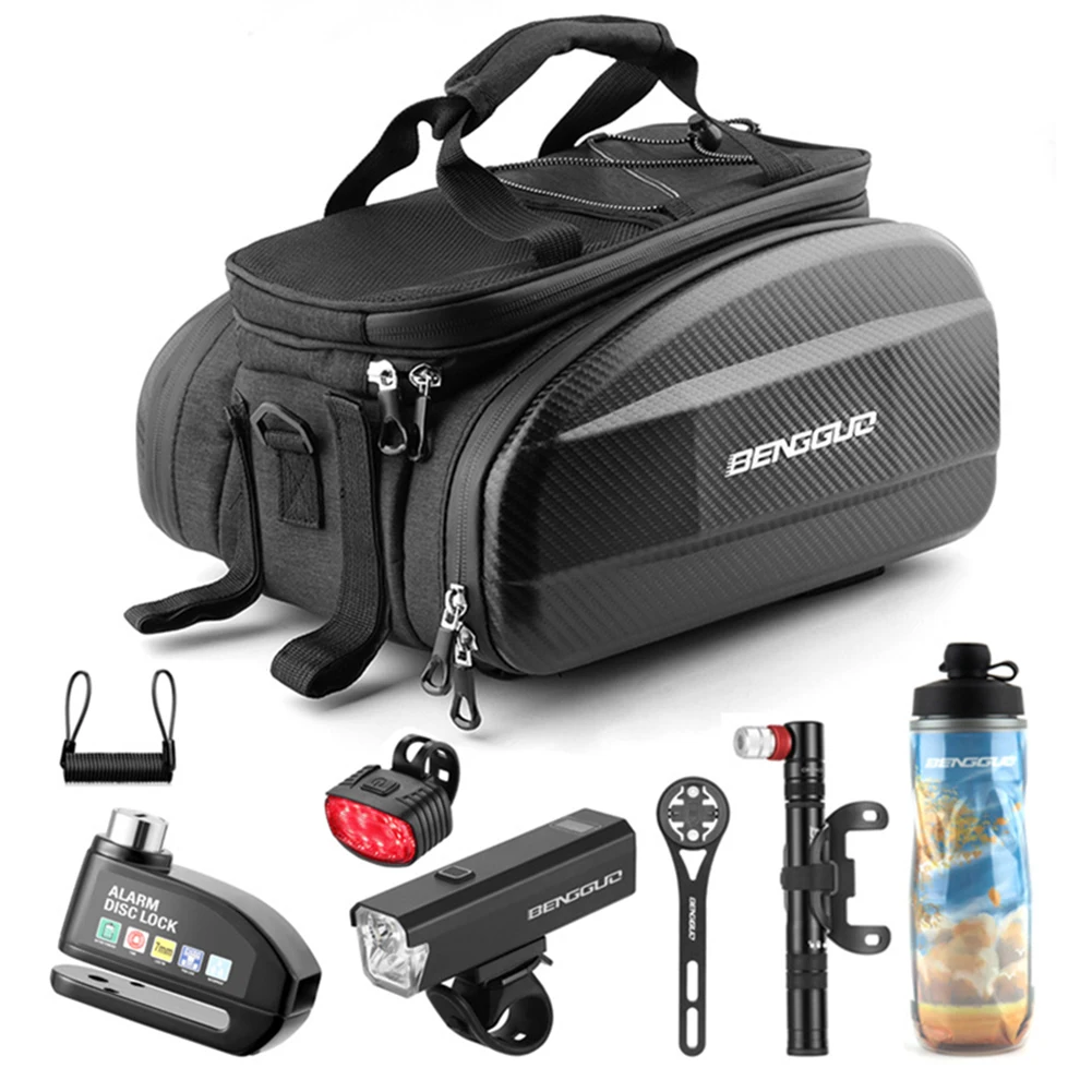 

Bike Rack Bag with Reflector & Shoulder Strap Bicycle Trunk Pannier Saddle Seat Bag Carrier for Bicycle Rear Rack