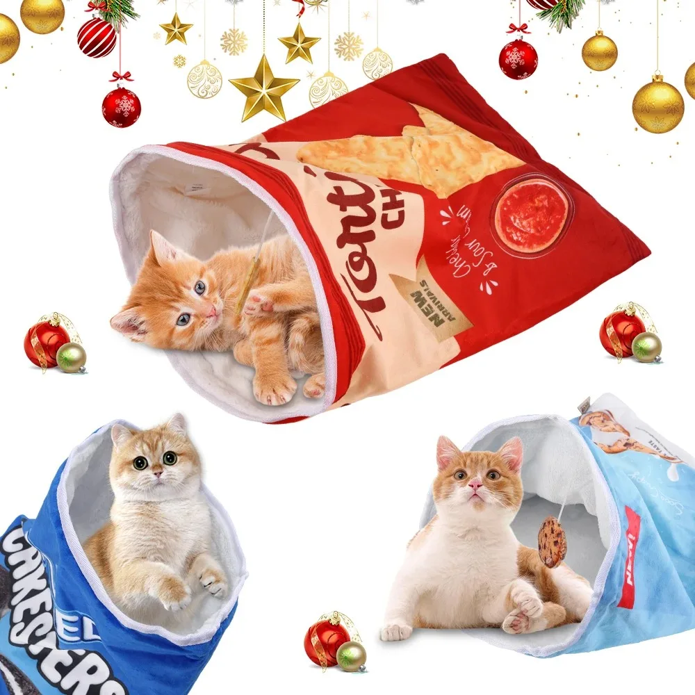 Suitable for foldable pleated cat tunnel sleeping bag modern cartoon fashion