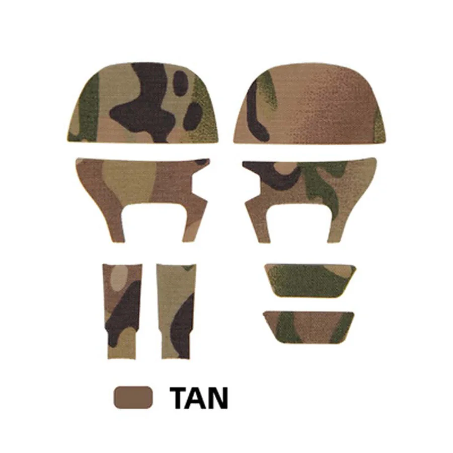 Amp Tactical Communication Headset Stickers Set Waterproof Skin Decorative Camouflage Protection Stickers Rail Screws