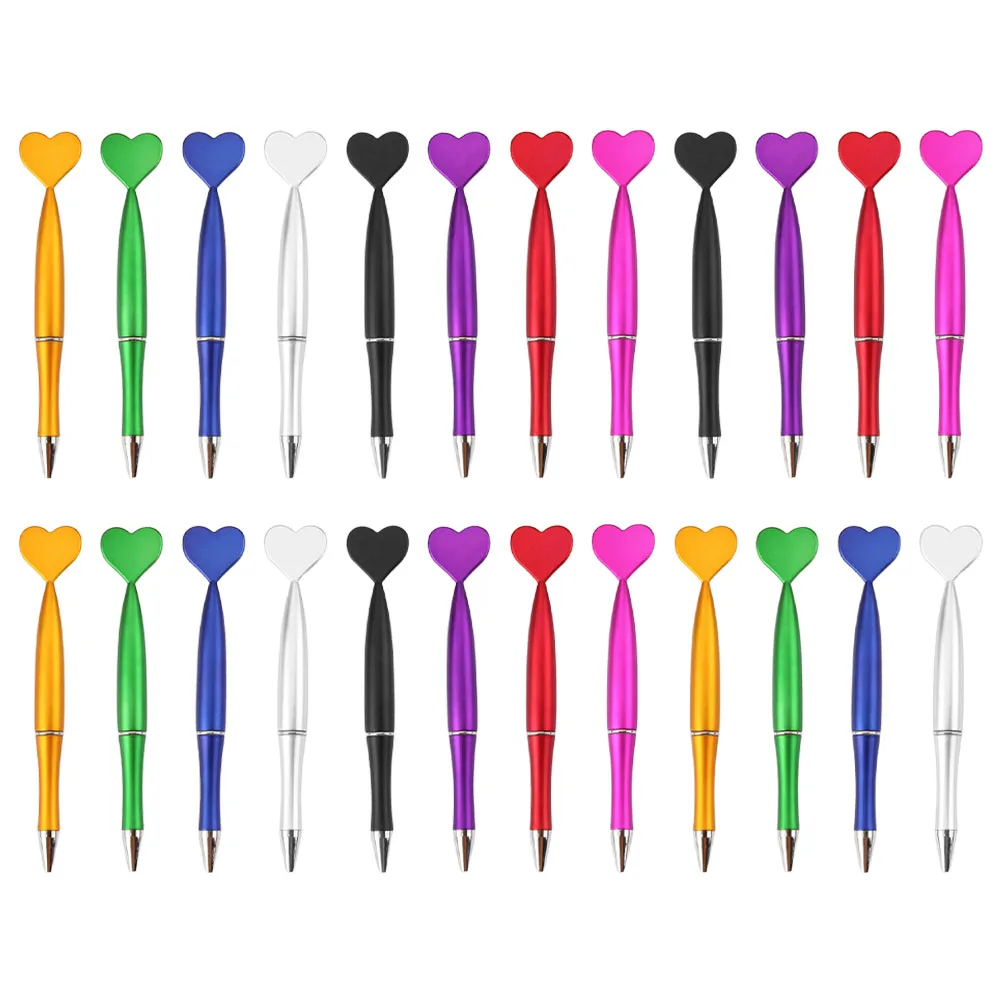 

40pcs Heart Shaped Ballpoint Pen Black Ink 1 0mm Tip Abs Material Gift Teachers Novelty Roller Office School Stationery