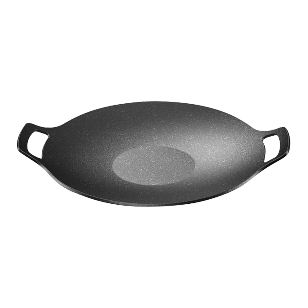

Household Non-stick Pan Portable Barbecue Pan Binaural Design Grill Frying Pan Heating Evenly for Hiking Picnic Backpacking