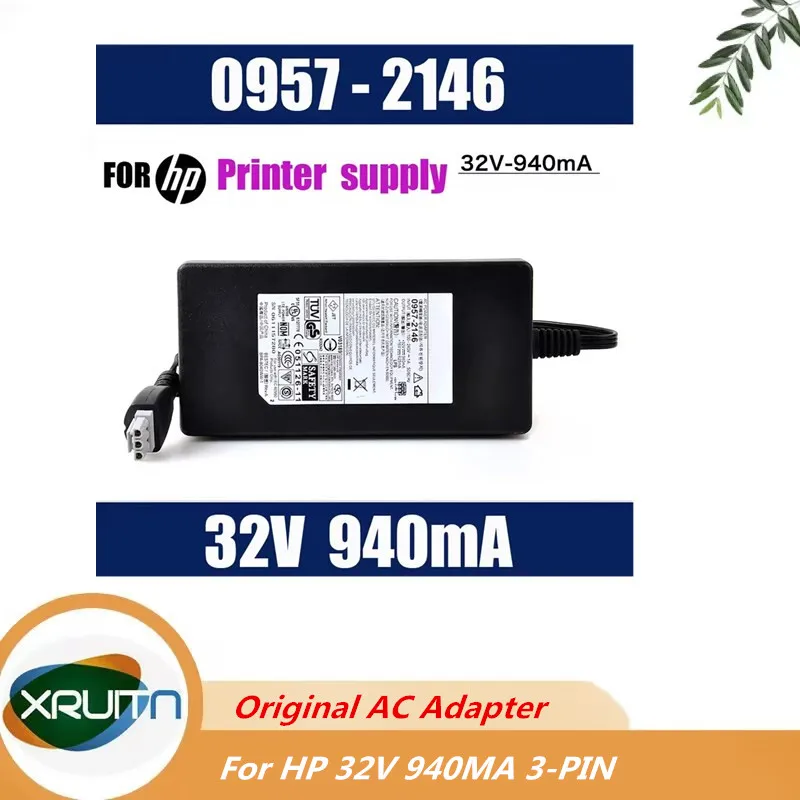 

ОРИГИНАЛ для принтера HP, сканера 0957-2146, 32 В, 940 мА, 16 В, 625 мА, адаптер переменного тока, зарядное устройство, блок питания 0957-2094 2178 2146 4466 4401