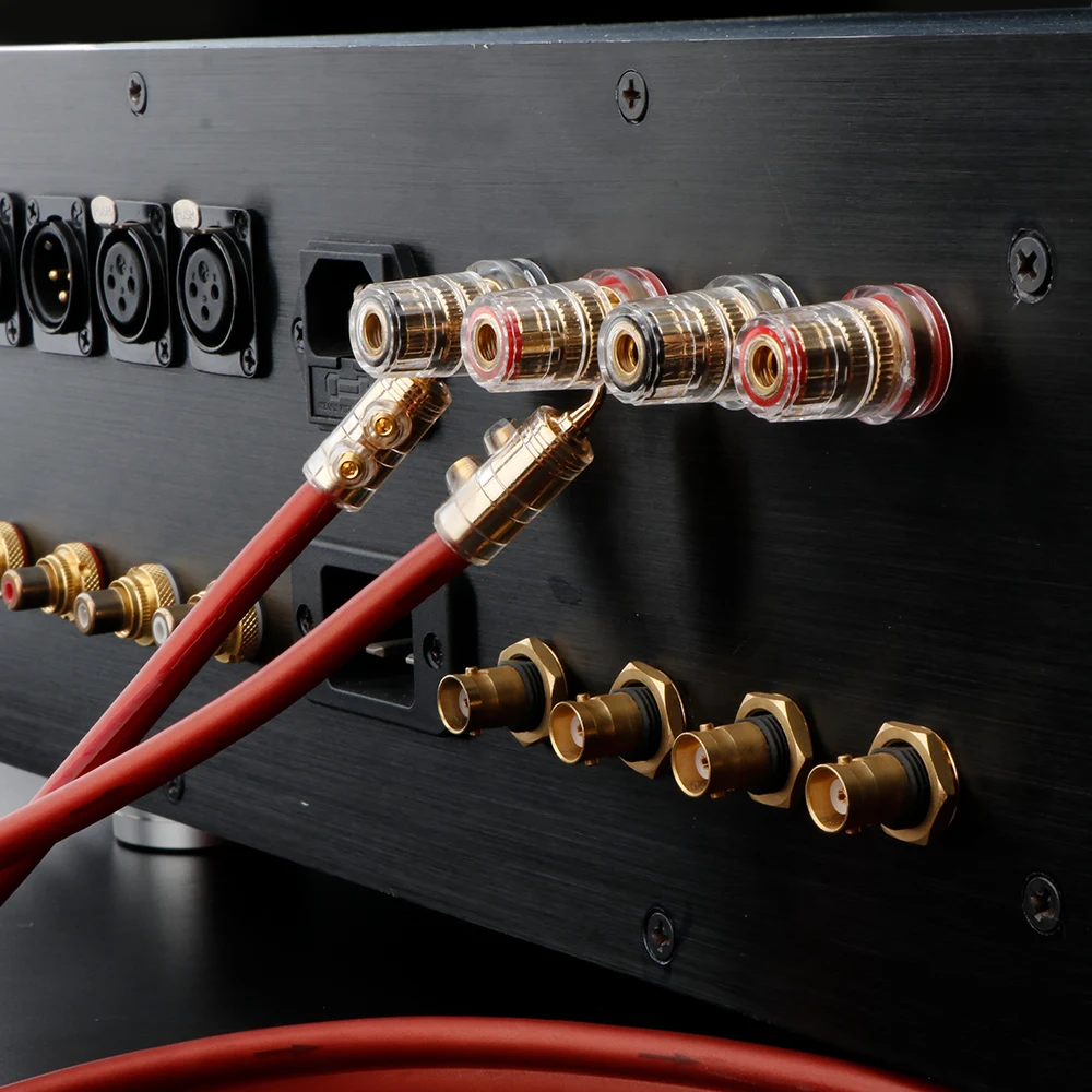 4 قطعة 2 مللي متر الموز التوصيل محطات سلك دبوس التوصيل المسمار قفل الموز التوصيل سلك محول يغطي ل مكبر للصوت المتكلم المقبس