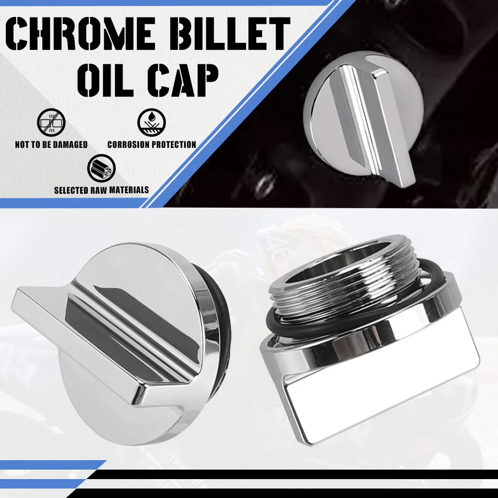 

For Kawasaki ZL600 Eliminator ZR-7S ZRX1200 ZX1100 GPZ ZX750F Ninja 750R ZZR1200 ZZR600 Motorcycle Chrome Billet Oil Filler Cap