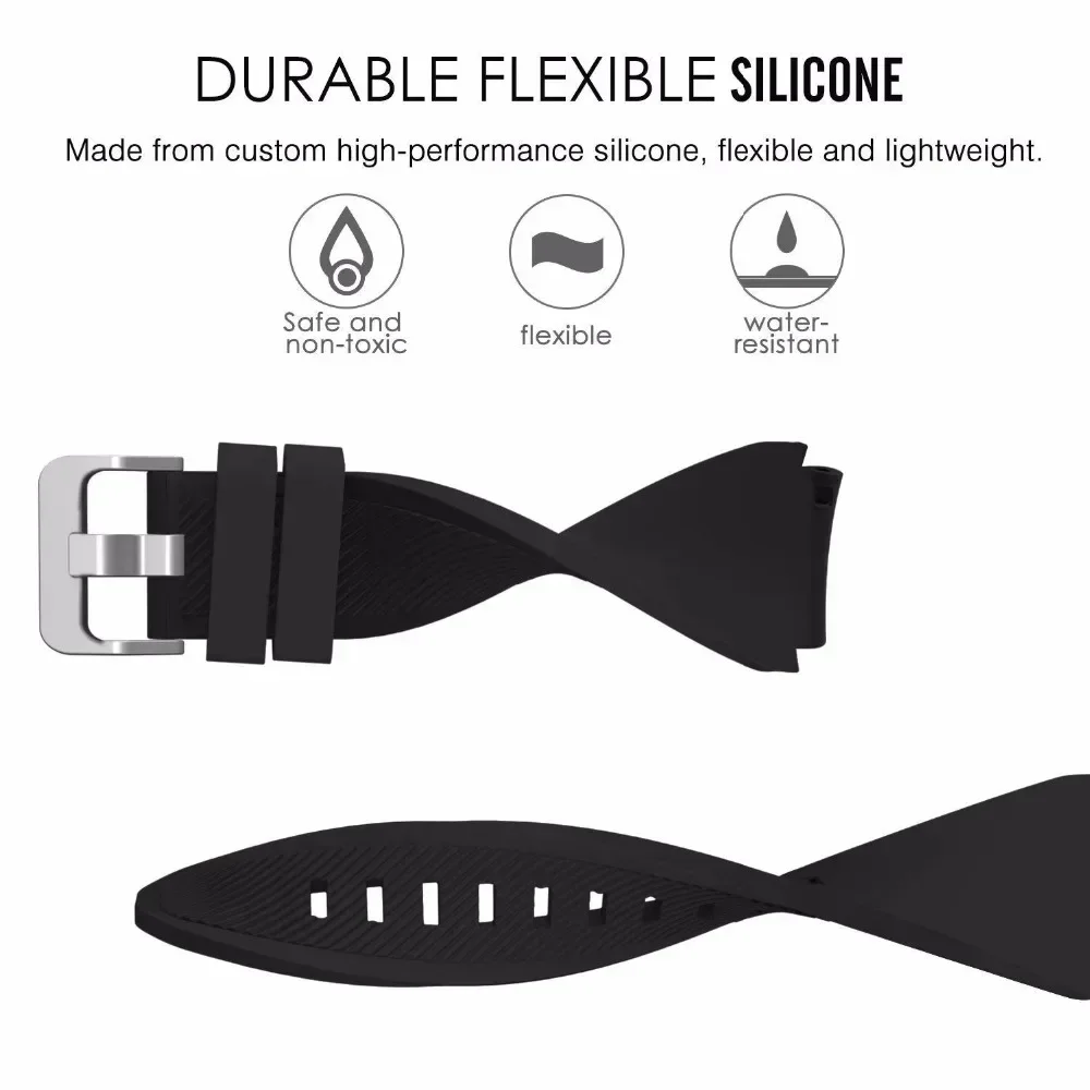 Sport Strap for Samsung Galaxy Watch Band 46mm/Gear S3 S5 Frontier/Classic Silicone Blet 22mm Wristband Replacement Correa Strap