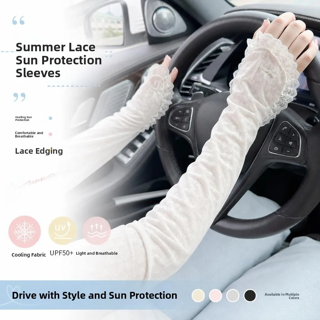 sun-protection-lace-sleeve-covers-for-women-thin-ice-silk-loose-fit-breathable-driving-summer-arm-protection-cycling-ice-sleeves