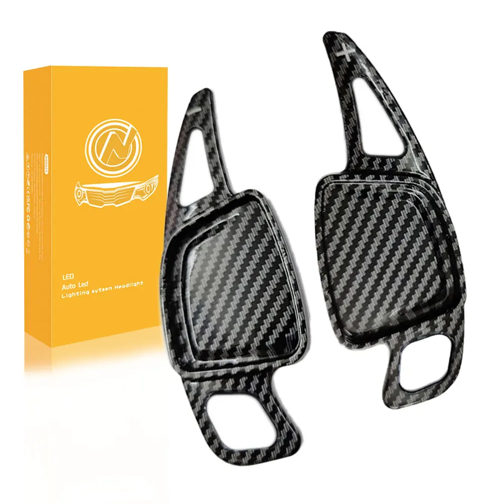 

For Audi A3 A4 S4 A5 S5 A6 A7 2020-2023 Paddle Shifter Carbon Fiber Car Steering Wheel Shift Paddle Extension Shifters