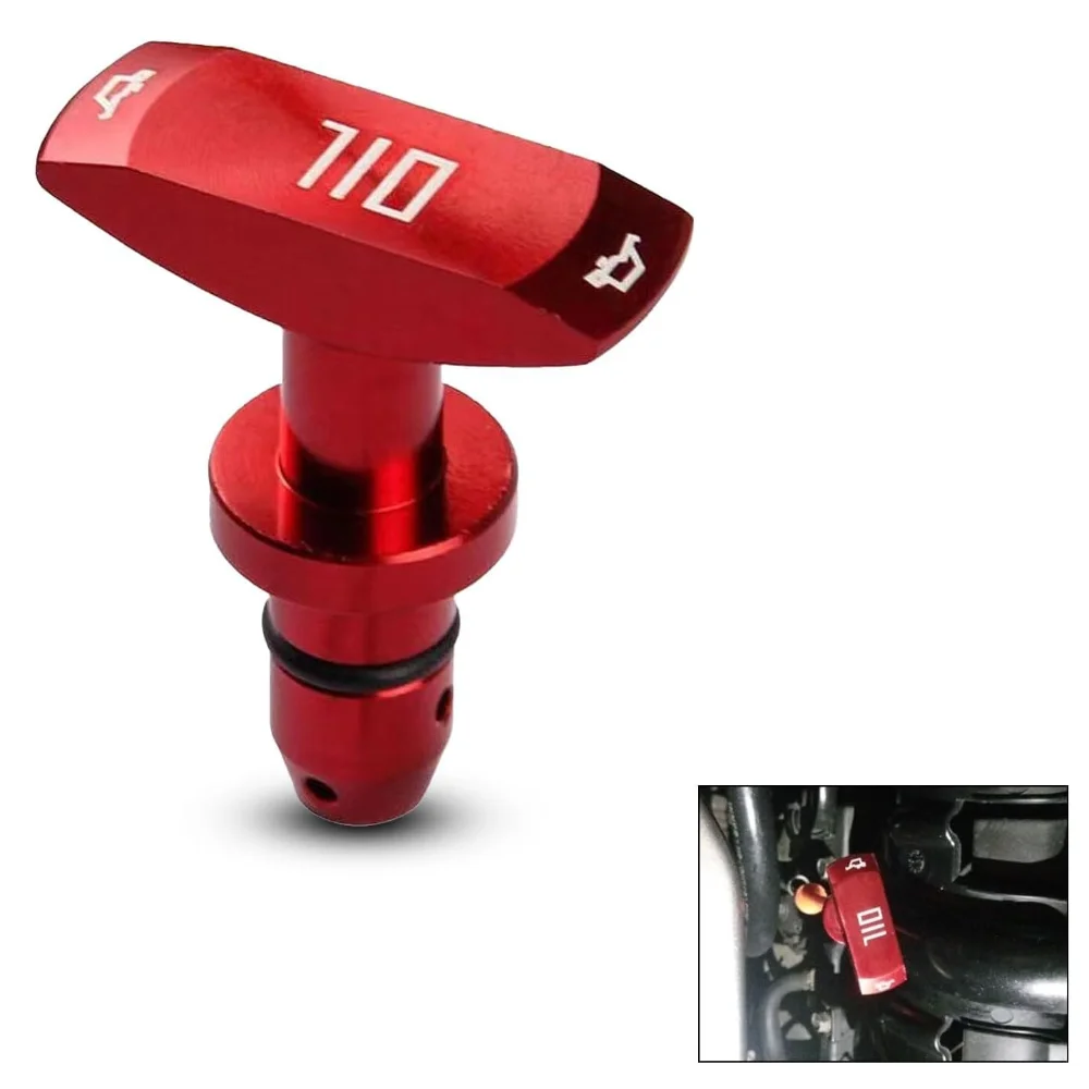 

1PC Car Oil Dipstick Handle T-Shaped Easy-Grip Transmission Oil Caliper Pull Handle Replacement Alloy Accessory with Rubber