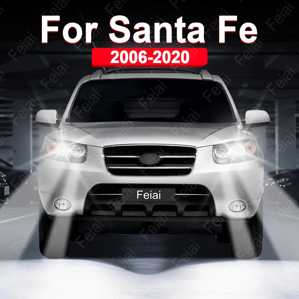 Bombillas LED para faros delanteros para Hyundai Santa Fe CM DM TM Accesorios Santa Fe 2 3 4 Faro delantero 2006 2007 2008 2009 2010 2011 2012-2020