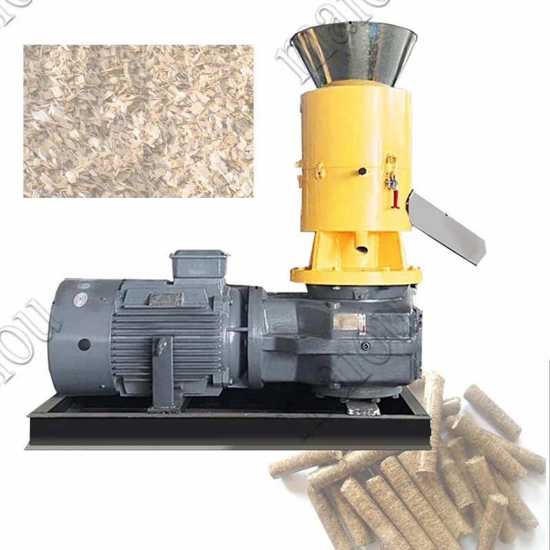 Sawdust Flat Die Granulator Biomass Fuel Granulator Sawdust Miscellaneous Wood Pellet Machine