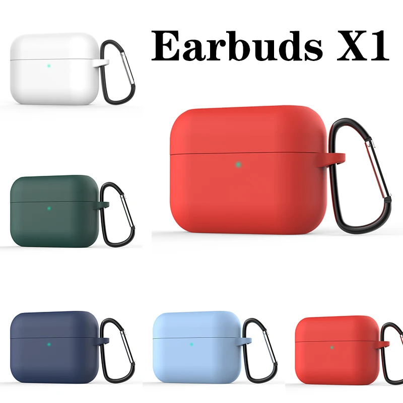 สำหรับ Huawei Honor Choice หูฟัง X1 TWS หูฟังไร้สายบลูทูธสำหรับ Honor EarbudsX1สีทึบซิลิโคนกรณี