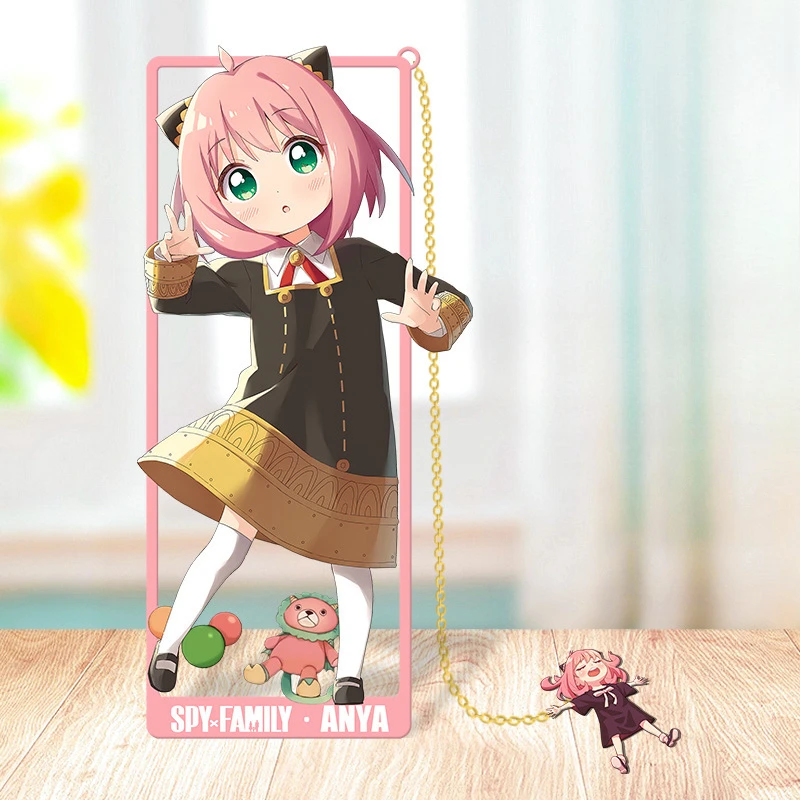 SPY X FAMILY Anya Metall Lesezeichen Anhänger Anime Charakter Konto Notizbuch Seitenbearbeitung Kinder Lernzubehör Geburtstagsgeschenke