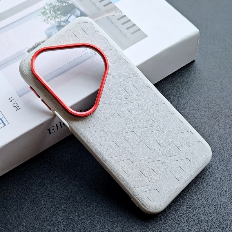 Oryginalne etui na Huawei Pura 80 Pro Ultra z wzorem, dużym otworem na aparat, ochrona, matowa wegańska skóra, miękki TPU.