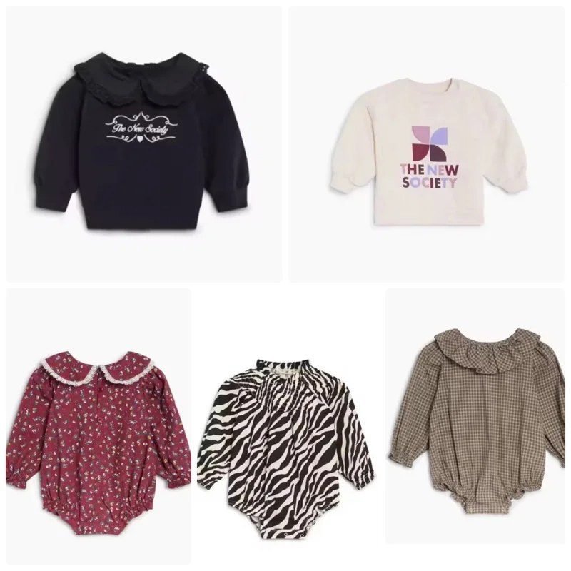 Pre-sale 2026 TNS NEW Autumn Baby Girls Sweatshirts Leopard Print Rompers Kids Boutique Clothes Baby Boys Winter Bodysuit Top