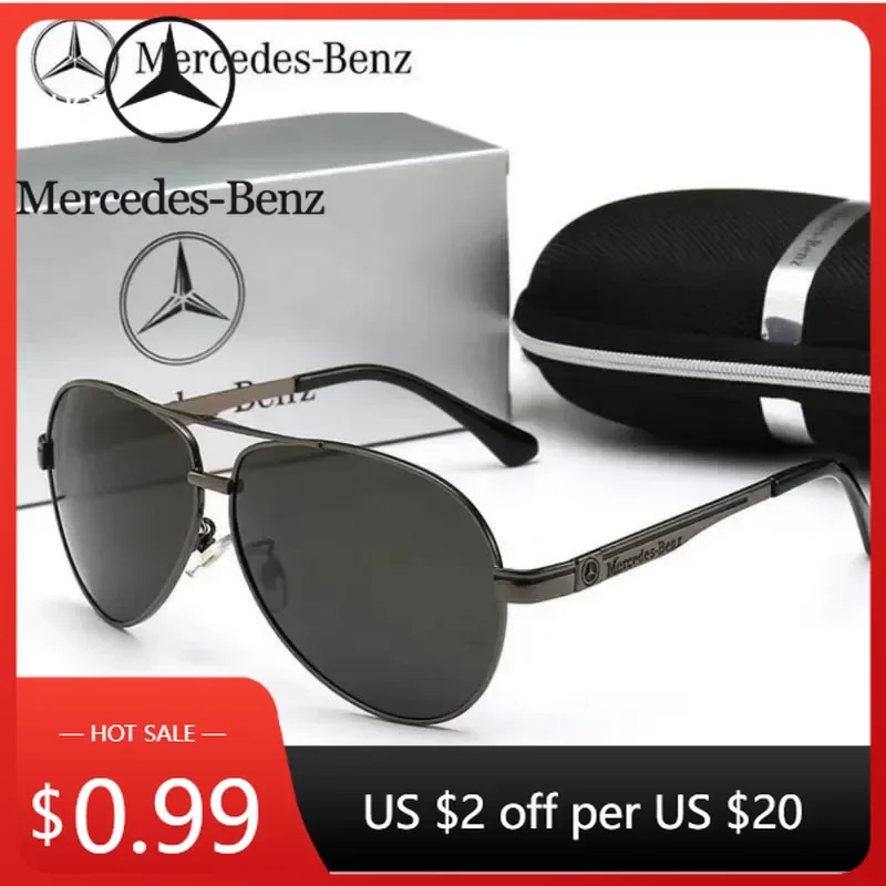 

Автомобильная наклейка, роскошные мужские поляризационные солнцезащитные очки для вождения, роскошный дизайн, антибликовые очки для Mercedes Benz B/C/E/S Class A Class