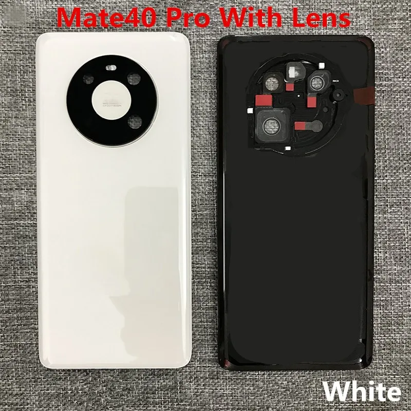 Mate40Pro Battery Back Cover For Huawei Mate 40 Pro Rear Housing Glass Case Replace Phone Repair Spare Parts + Camera Lens image 4