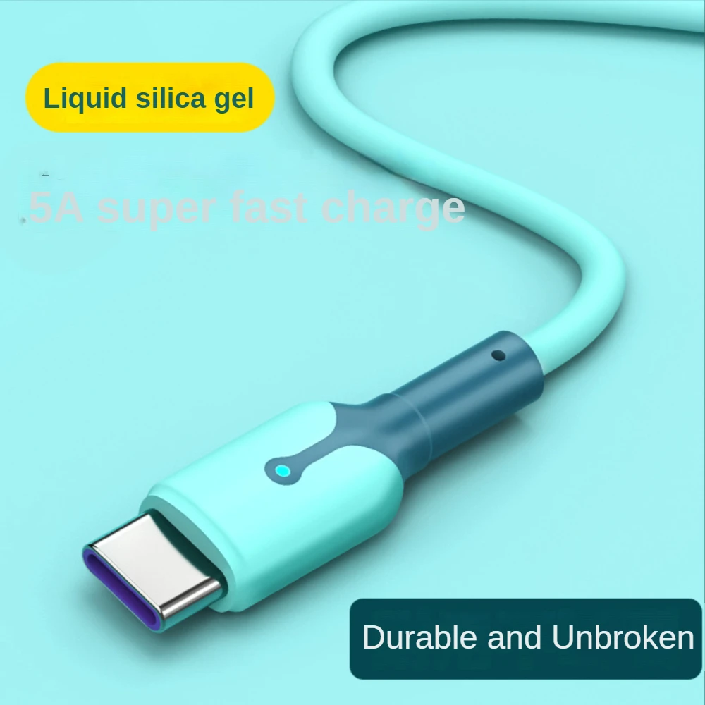 

1M/1.5M/2M Colorful Liquid Silicone USB Type-C Fast Charger Data Cable For xiaomi huawei phone Charging Cable Data Sync Line