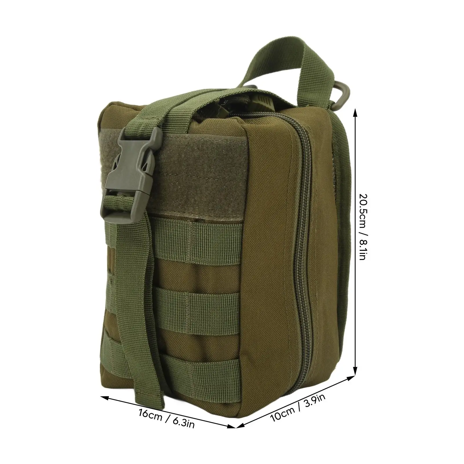 OD Green Molle Waist Bag with Zipper Closure - Perfect for Outdoor for hiking & Adventure