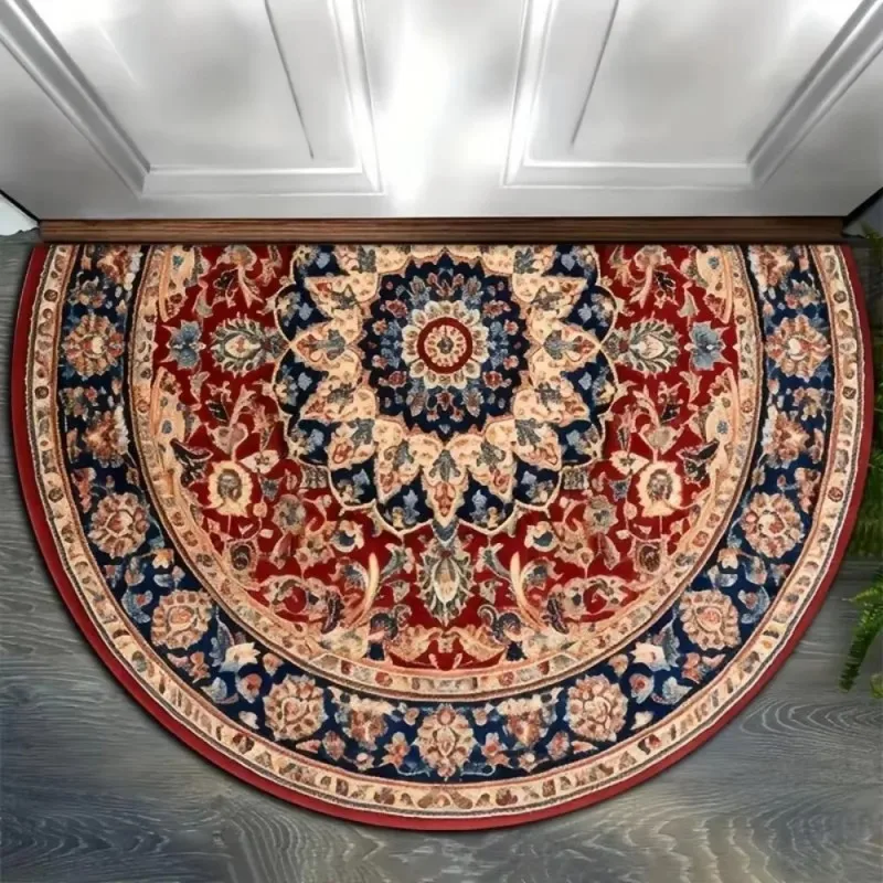 VIKAMA Persian Vintage Semi-Circular Doormat Non-slip, Comfortable and Cosy Floor Mat for the Living Room and Hallway Home Decor