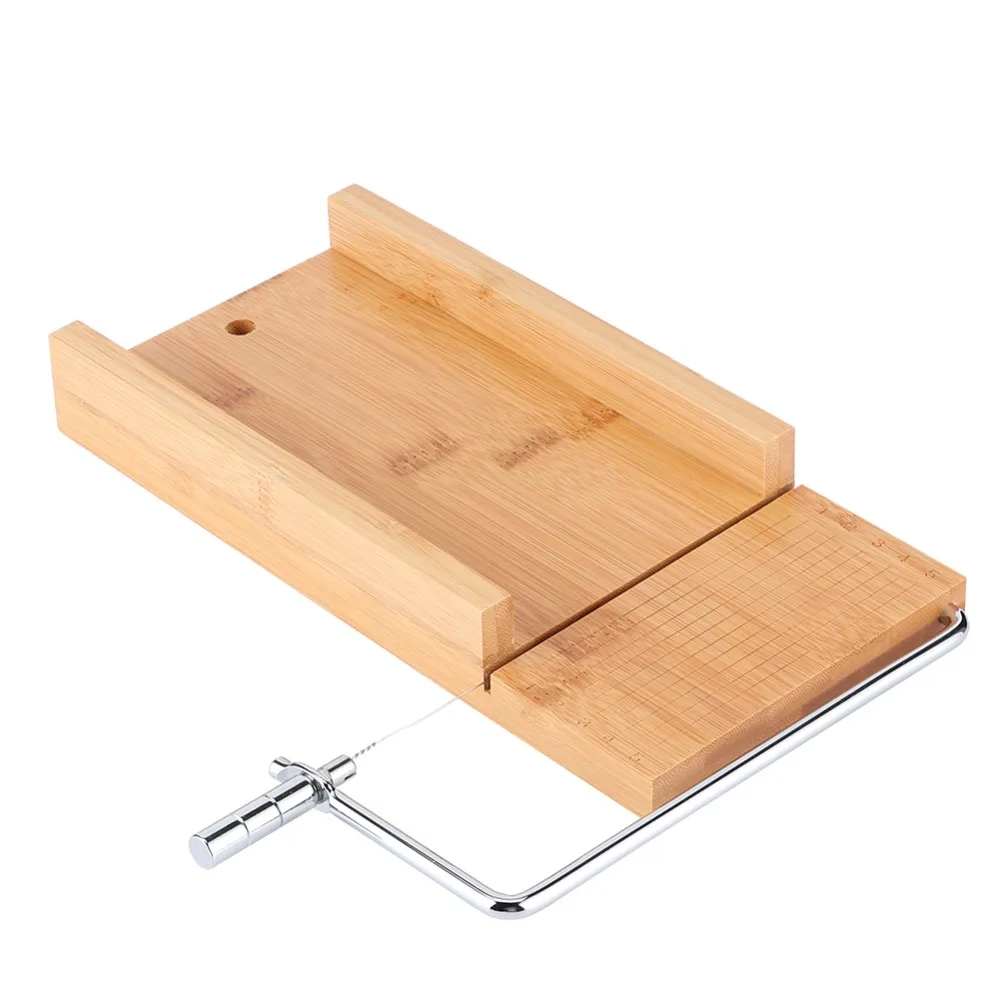Wooden Cheese Slicer Stainless Steel Wire Graduated Scale Cheese Cutting Board Thickened Board Adjustable Cutting Thickness