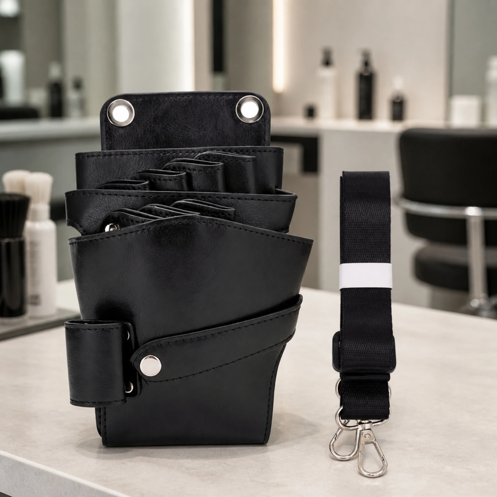 Hairstylist Waist Pouch Hands-Unrestricted Hairdresser Scissor Holder Scissor Holder with Belt Professional for Hairstylists