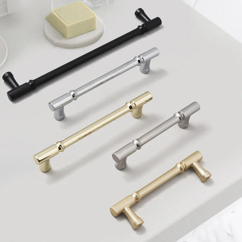 Gold Black Newly Designed Cabinet Pulls Hardware in Minimalist Style Perfect for Cabinet, Wardrobe, Drawer and Cupboard