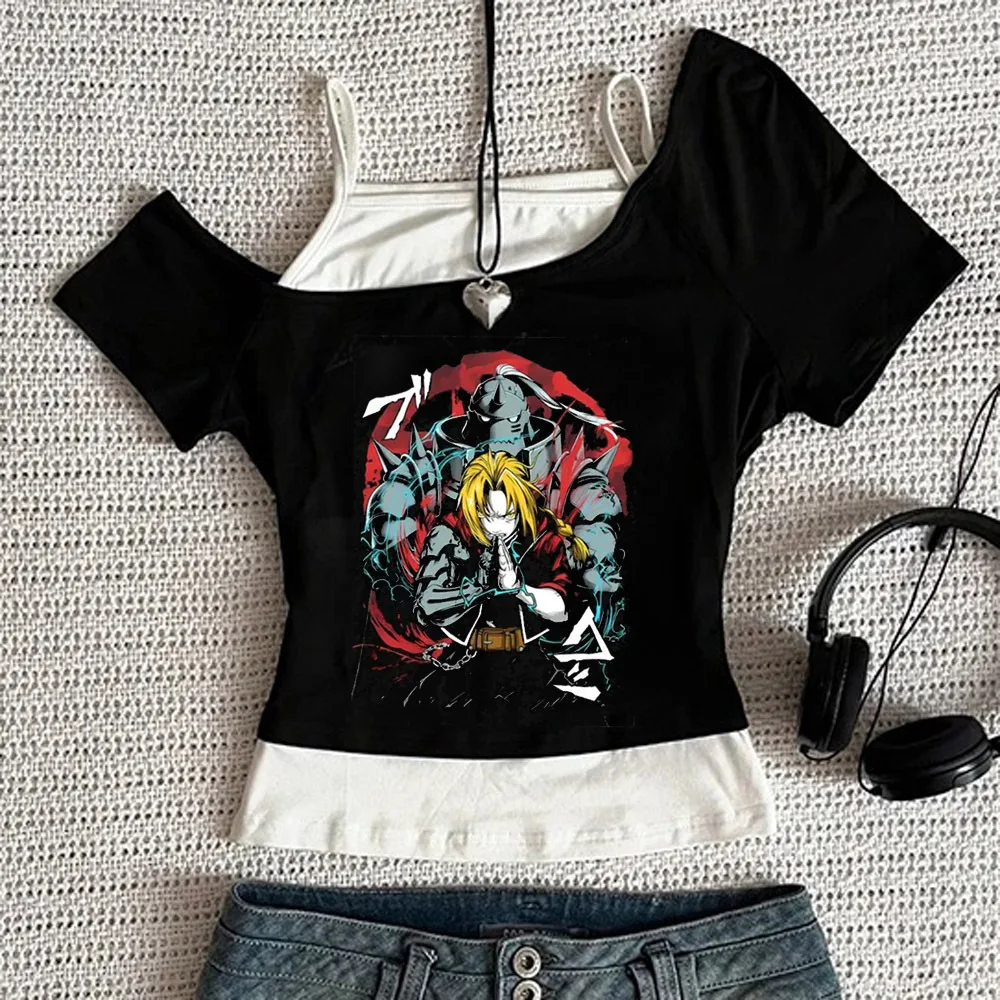 Fullmetal Alchemist crop top teen gothic anime y2k shirt dollette japan cheap funny y2k