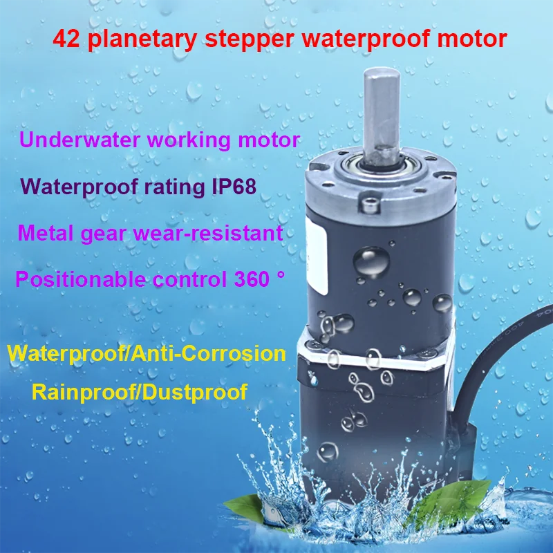 42-48 15n.m Planetary Ip68 Waterproof Stepper Motor Dustproof High Torque High-precision With Planetary Gear Reducer