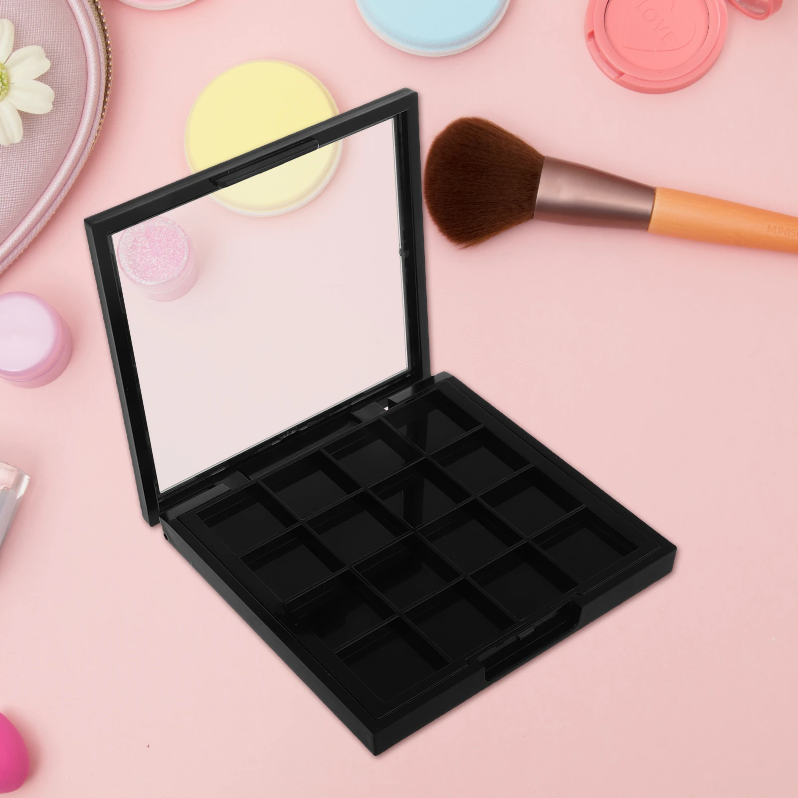 

Eyeshadow Palette Empty Makeup Mixing Tray Storage Organizer Box For Diy Lipstick Colors Portable Tool Durable