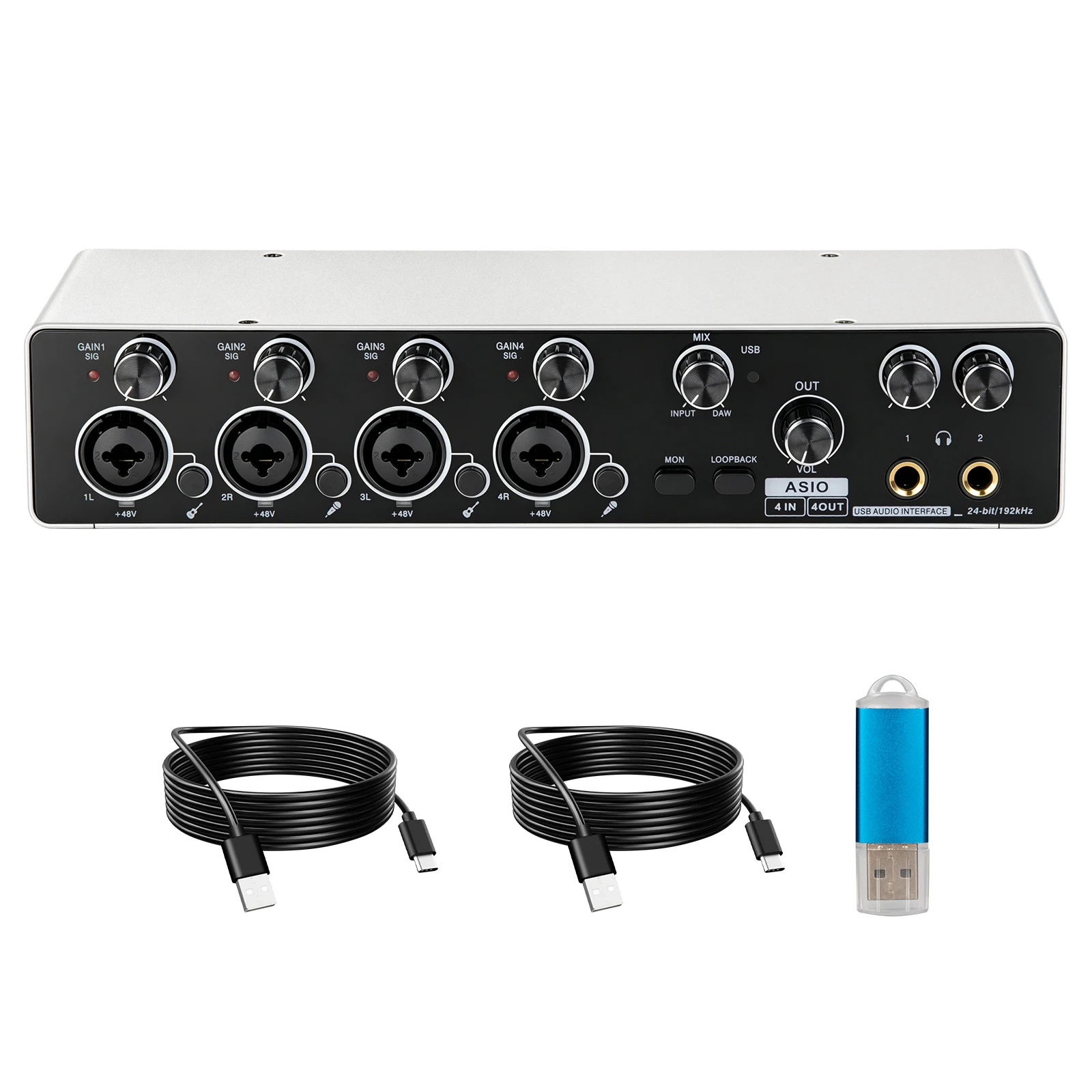 อินเทอร์เฟซเสียง Depusheng USB - Studio Audio Interface With 48V Phantom บทวิจารณ์และราคา