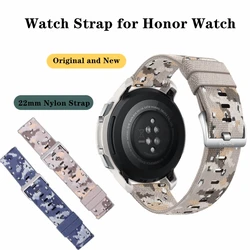 Oryginalny nylonowy pasek 22 mm Camo do zegarka Honor GS Pro Woven Wrsitband do Magic 2 46 mm GS3 PRO Canvas Watch Belt Strap Band