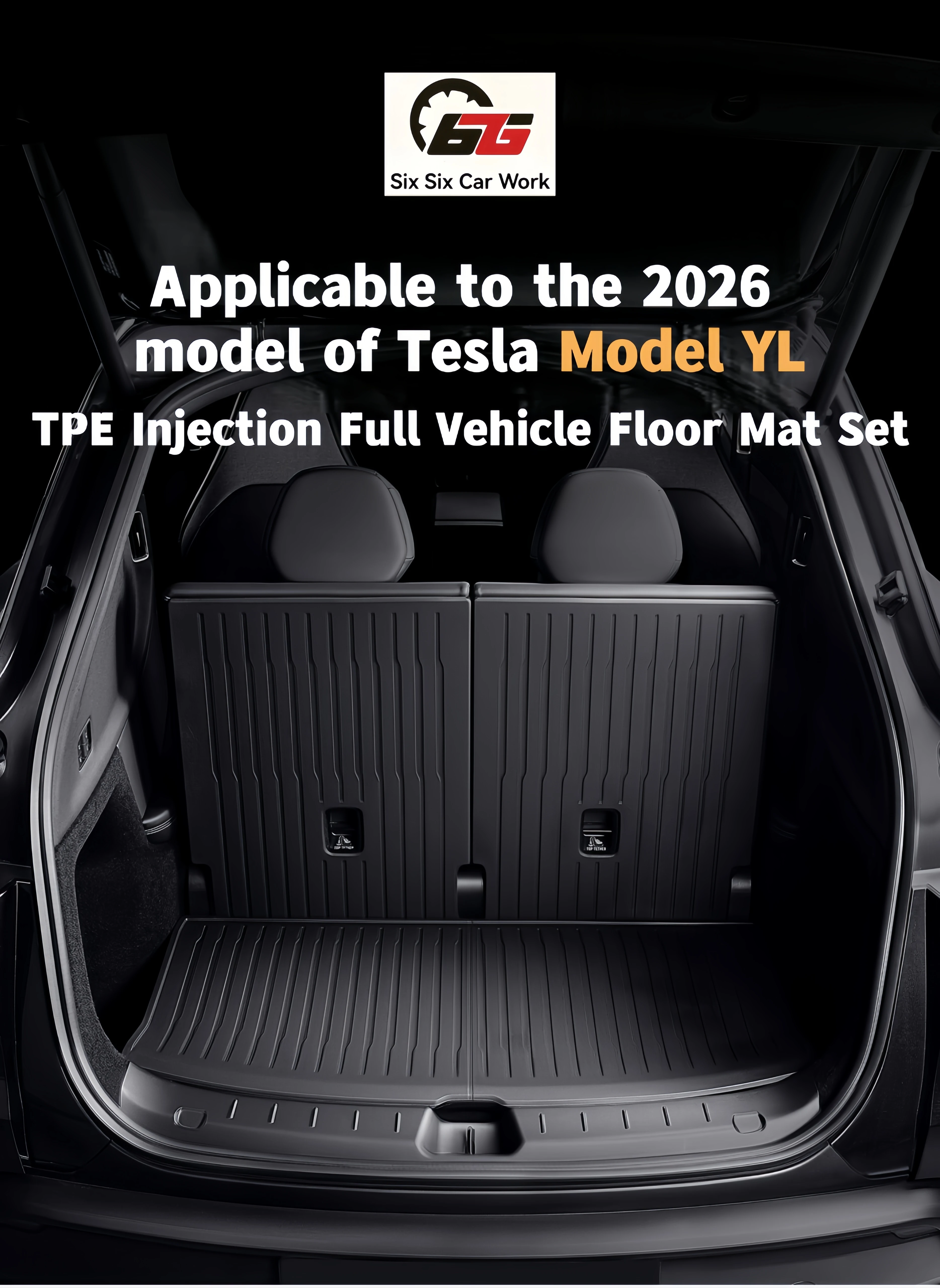 Für Tesla Model YL2026 Rücksitz-Rückenlehnen-Schutzpolster Kofferraummatte Anti-Kick-Pads Auto-Innenausstattung Zubehör Modell YL Kofferraumauskleidung – Detail 1