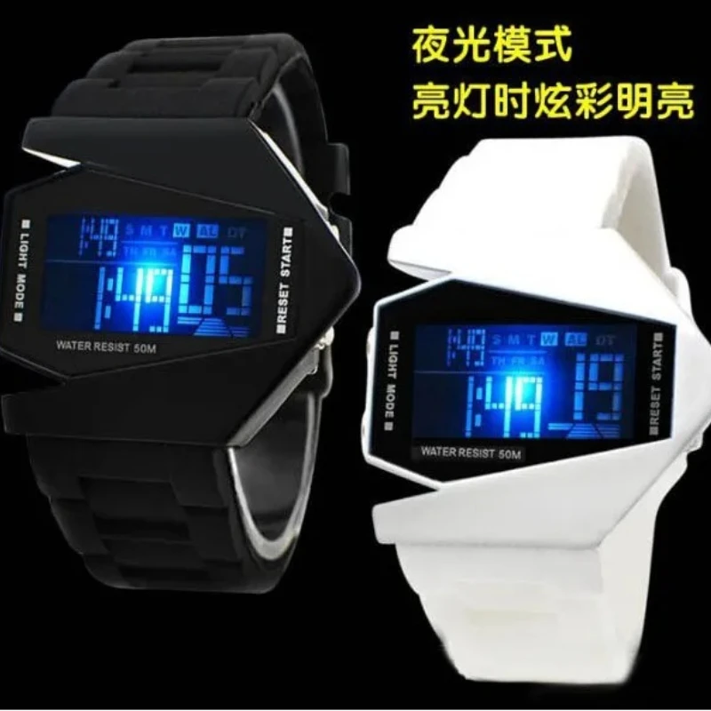 Fashion Led Luminous Watch Men Women Digital Sport Watch Aircraft Bomber Style LED Military Force Digital Wristwatche