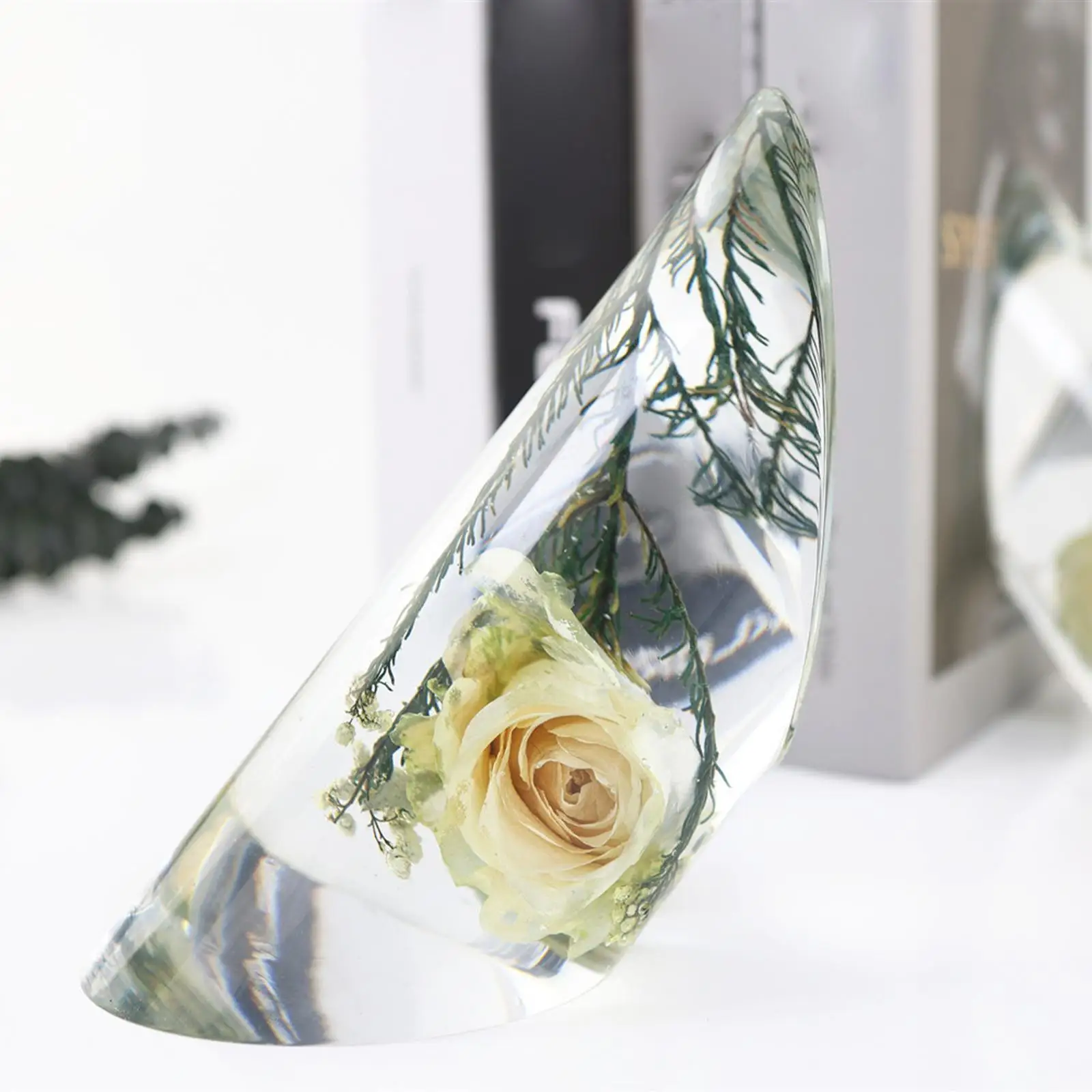 Silicone Bookend for Resin Casting Bevel Edge Columnar Geode Epoxy DIY Book Organize for Desktop Organizer Books Gift