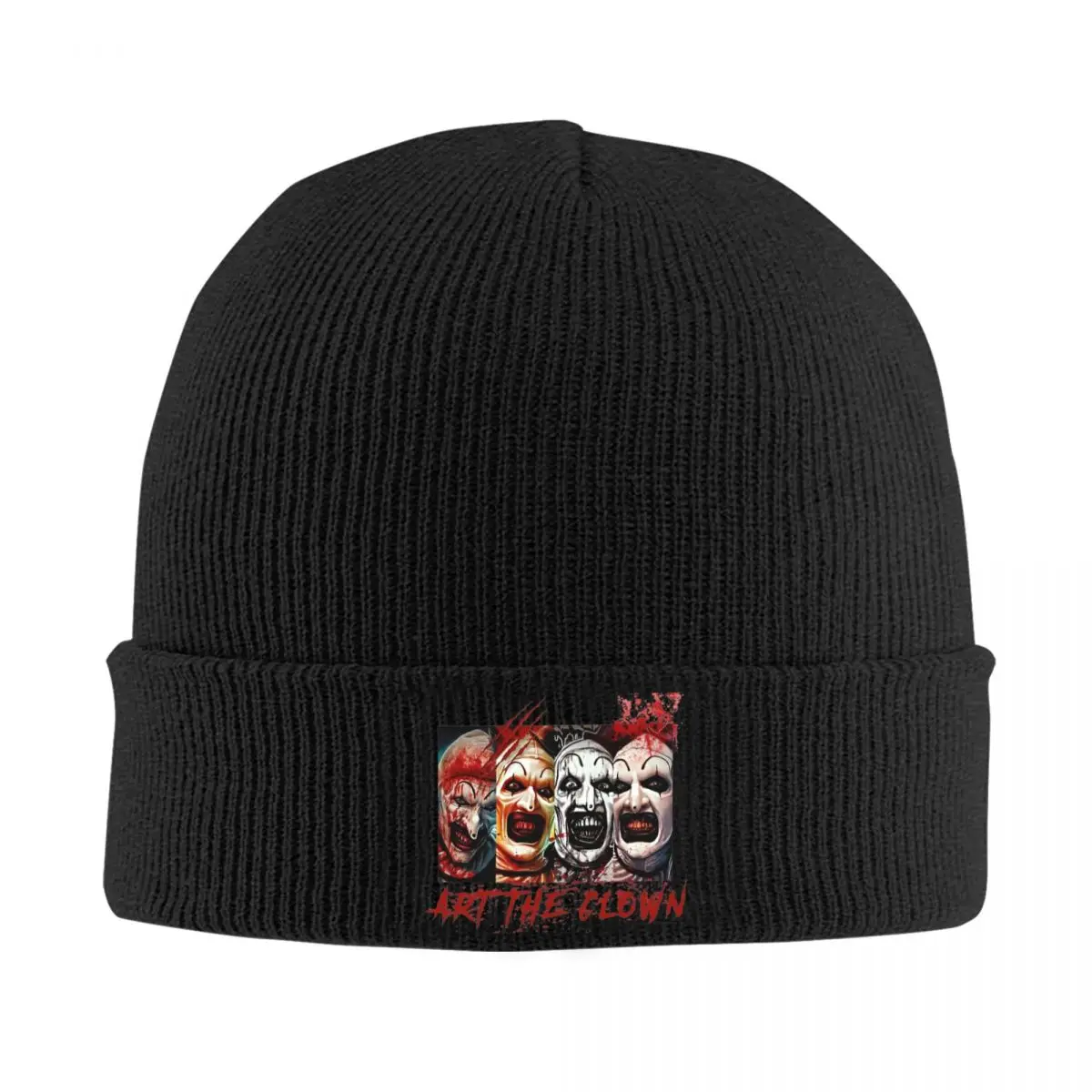 Terrifier Art The Clown Bloody Beanie Hats Cool Caps Men Women Hippie Skullies Beanies Autumn Graphic Thermal Elastic Beanie Hat