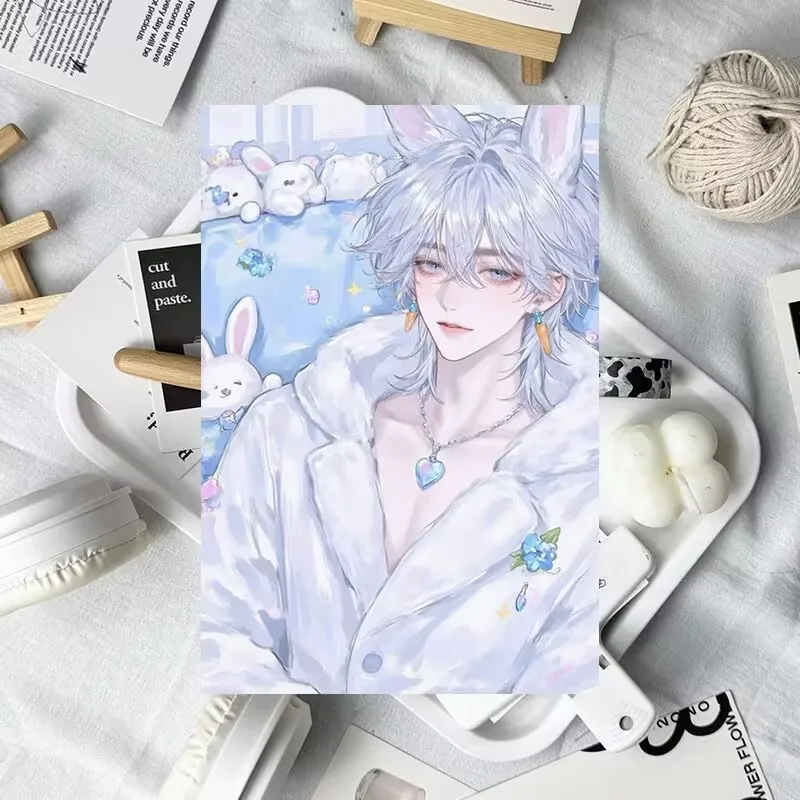 Новая игра «Шэнь Син Хуэй» «Глубокий космос», периферийные устройства в стиле аниме, маленькая открытка с кроличьими ушками, самодельные маленькие открытки, открытка