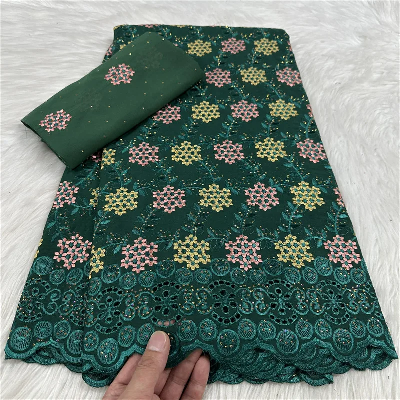 

5 ярдов африканская швейцарская вуаль кружевная ткань с вышивкой высокого качества с сухими камнями 100% хлопок в Дубае стиль для свадьбы 18L163002