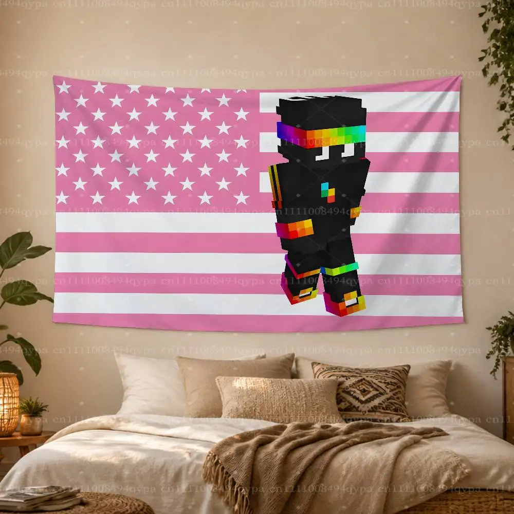 S-Spokeishere Spok U-Unstable Universe UU Amerikanischer Wandteppich mit rosa Flagge für Studentenwohnheim, Schlafzimmer, Outdoor-Dekoration, vier Ösen – Detail 8
