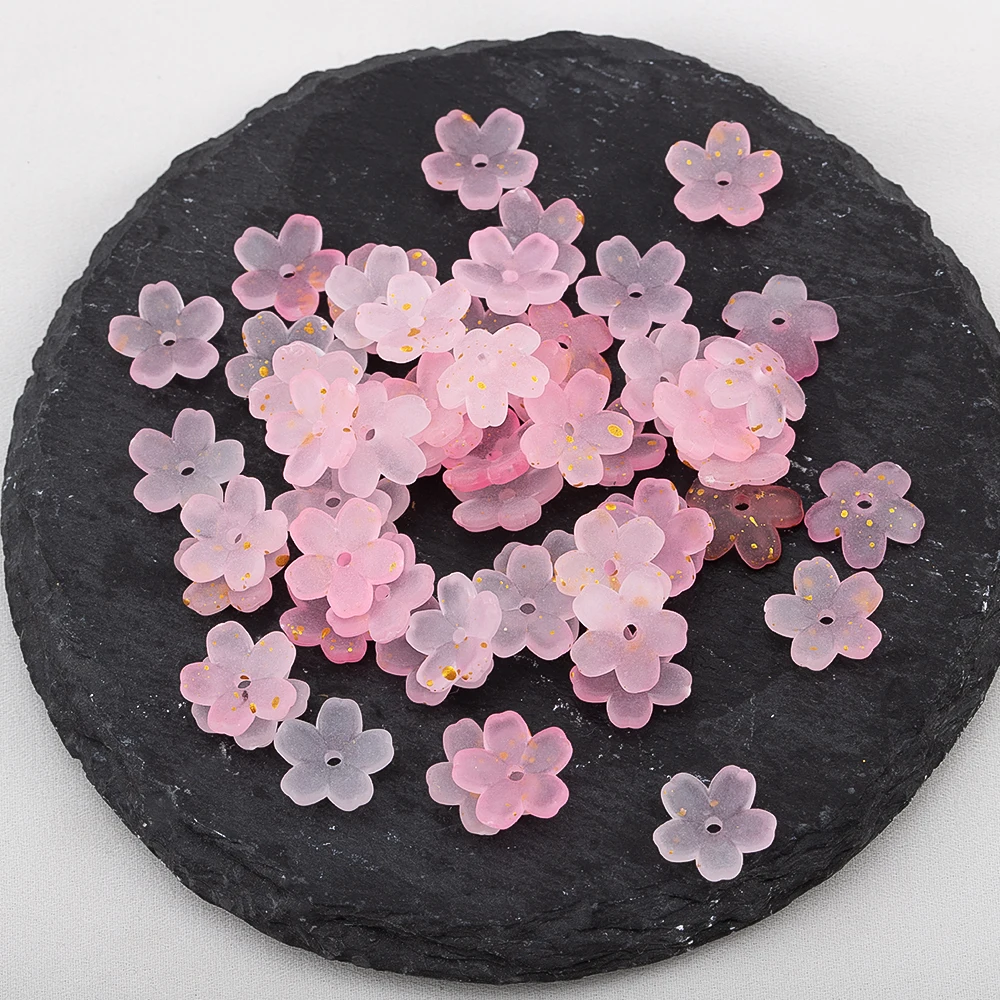 5g Bunte Blumen-Acryl-Abstandshalterperlen, Blumenperlenkappen für DIY-Ohrringe, Halsketten, Schmuckherstellung, Dekoration, Kleidungsperlen – Detail 7