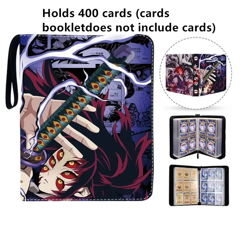 New 400 PCS 900 PCS Cards Album Book Anime Demon Slayer Collection Card Zipper Game Cards Binder Holder Gifts for Kids