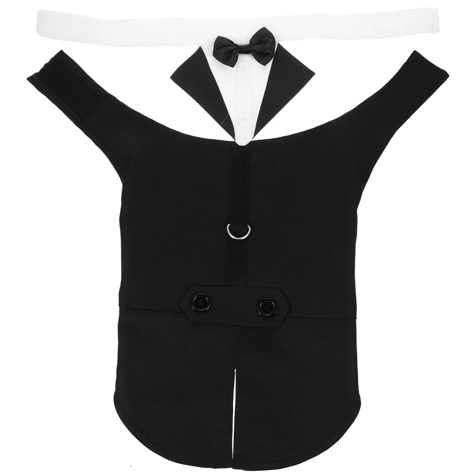 

Bridal Party Dog Tuxedo Suit Small Clothes Tie for Dogs Decorate Black Cotton Wedding