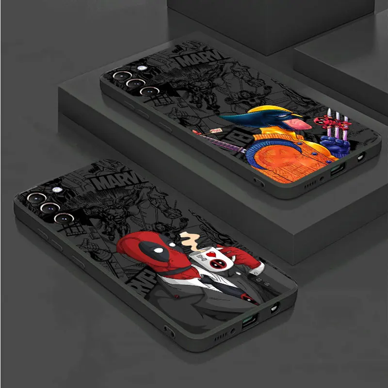 Marvel Deadpool Spider Man phone Cases for Samsung Galaxy S21 S23 Ultra FE case S20 S24 S10Plus S9 S21 funda Antiscratch cover