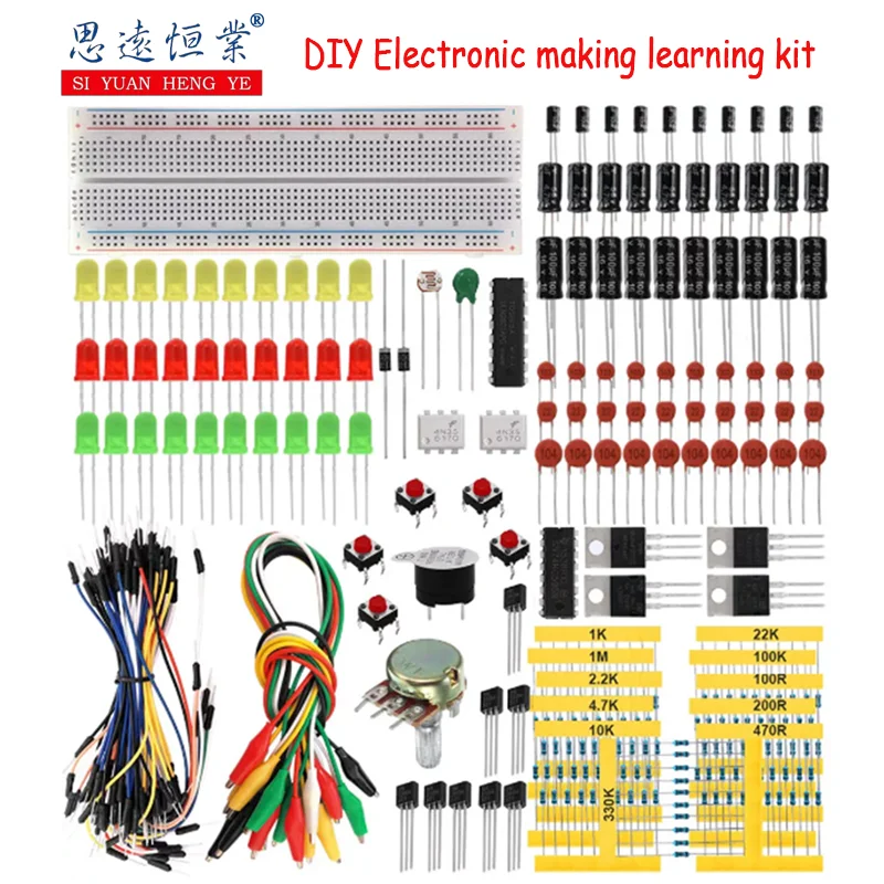 The basic components Alligator clip set for electronic enthusiasts is suitable for arduino electronic making DIY learning kits
