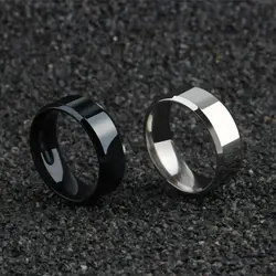 Minimalist Matte Black Stainless Steel Ring for Couple Wedding Engagement-Wannee Fashion Men Women Accessory